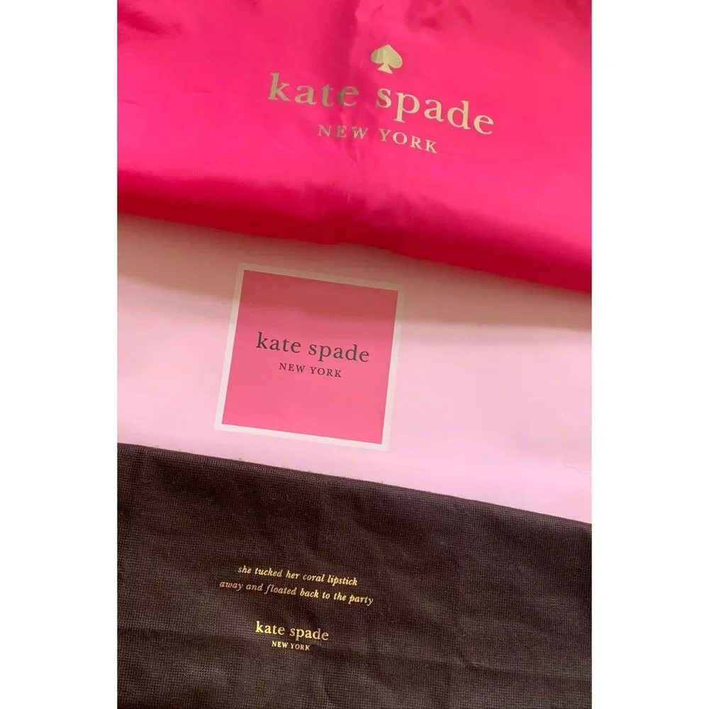 3 KATE SPADE Dust Bag Garment Cover Paper Logo Bag PINK LOT